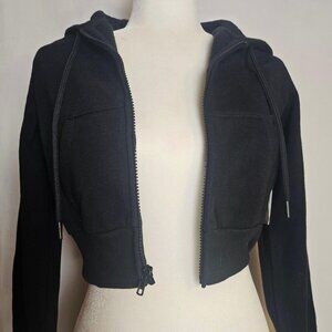 NWT! BP. Black Cropped Sweatshirt Full Zip Hoodie Size XS